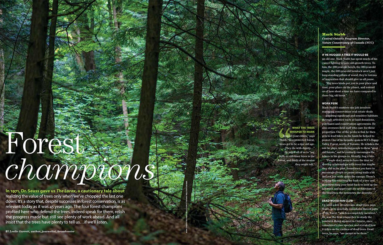 Forest Champions With Nature Conservancy Canada Magazine Neil Ever Osborne